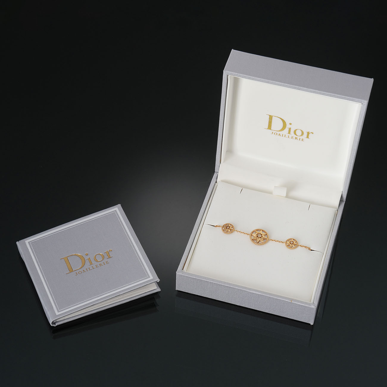 CHRISTIAN DIOR(USED)디올 로즈 드 방 자개 브레이슬릿 JRDV95147